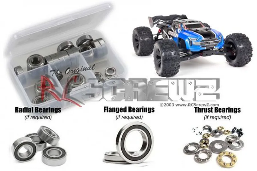 RC Screwz Kraton 6S BLX V5 Rubber Shielded Bearing Kit image 1