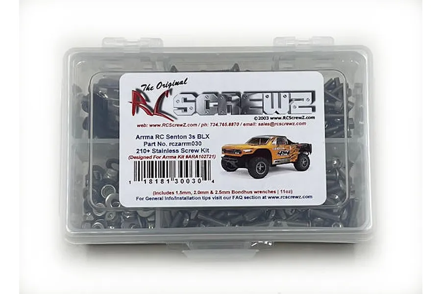 RC Screwz Senton 3S BLX Complete Stainless Steel Screw Kit image 152857