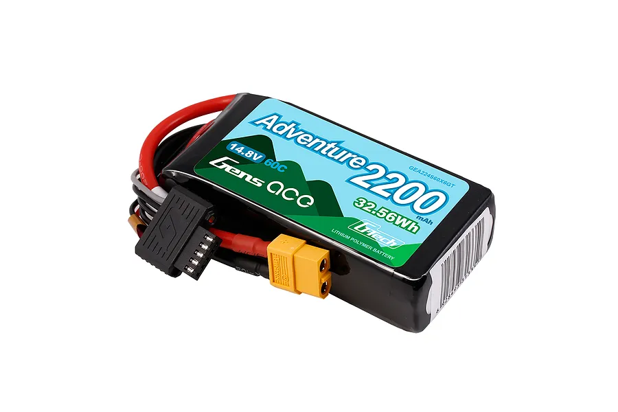 Gens Ace G-Tech Adventure 14.8V 2200mAh 60C 4S Soft Case LiPo Battery image 152894