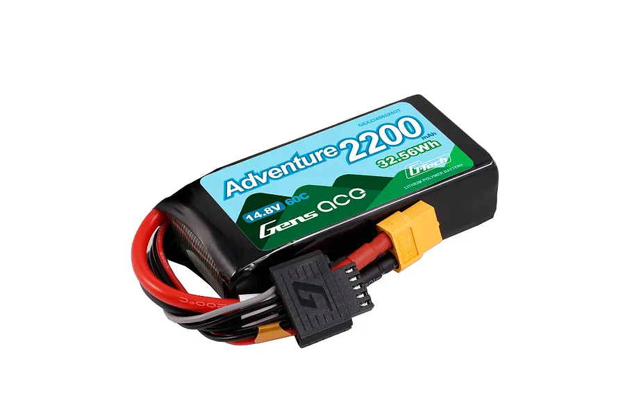 Gens Ace G-Tech Adventure 14.8V 2200mAh 60C 4S Soft Case LiPo Battery image 152895