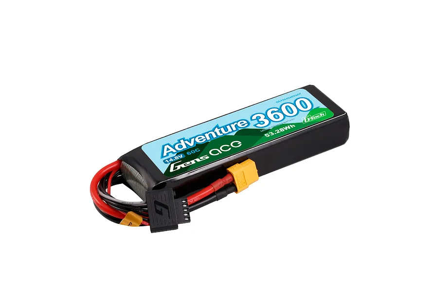 Gens Ace G-Tech Adventure 14.8V 3600mAh 60C 4S Soft Case LiPo Battery image 152906