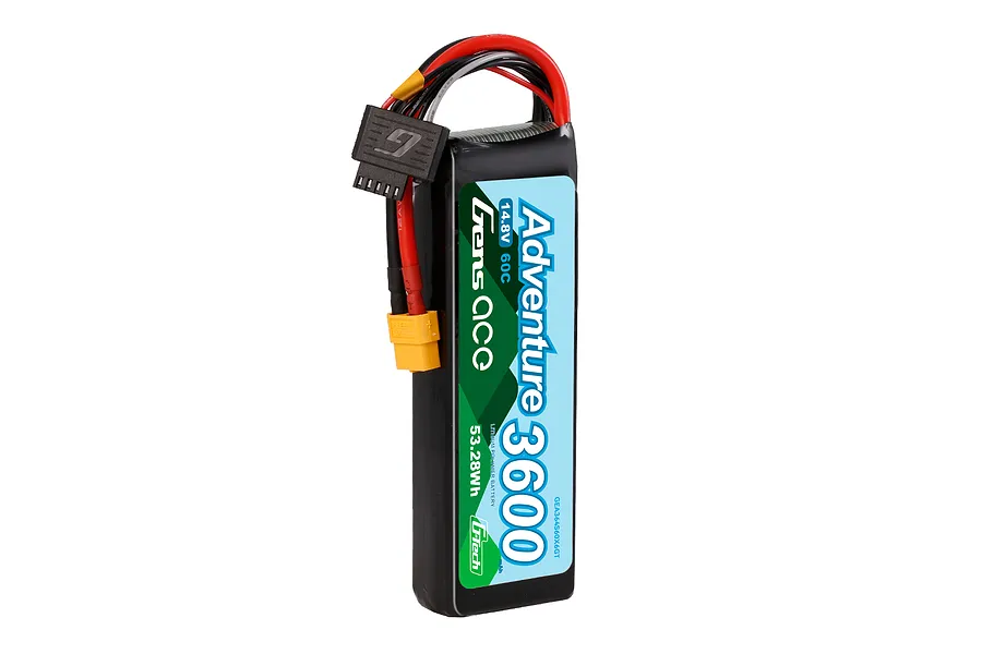 Gens Ace G-Tech Adventure 14.8V 3600mAh 60C 4S Soft Case LiPo Battery image 152907