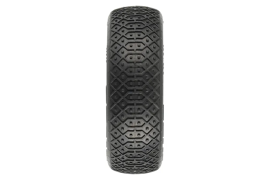A single Pro-Line 2.2 inch RC buggy front tyre viewed from directly above the tread pattern.