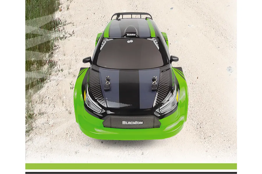 BlackZon Vyper RX RC Rally Car Electric 4WD 1/16 Scale RTR - Green image 153059