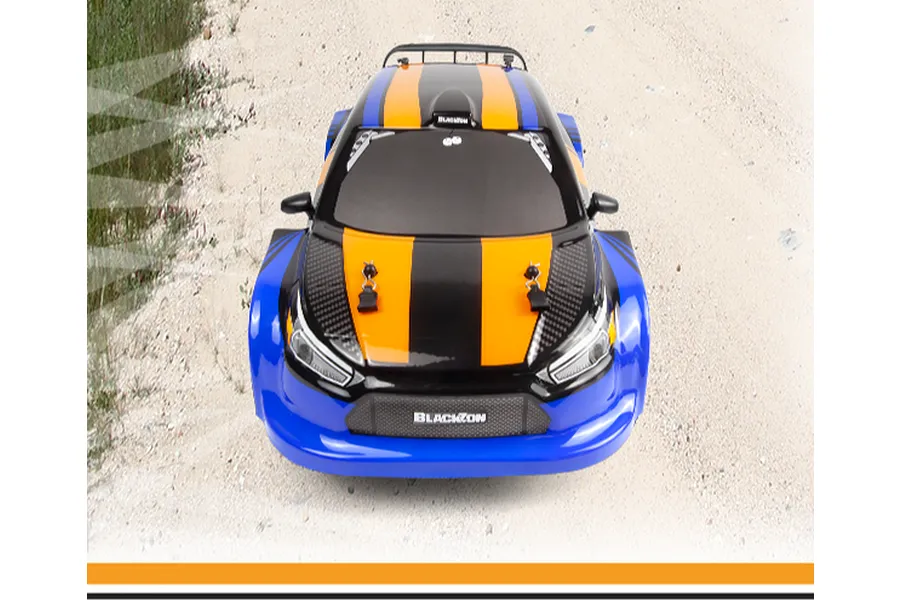 BlackZon Vyper RX Turbo RC Rally Car Electric 4WD 1/16 Scale RTR - Blue/Orange image 153062