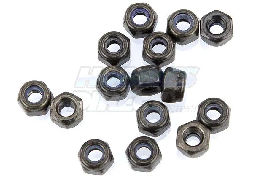 Rovan Black Steel 3mm Nyloc Nuts 15Pcs image 15503