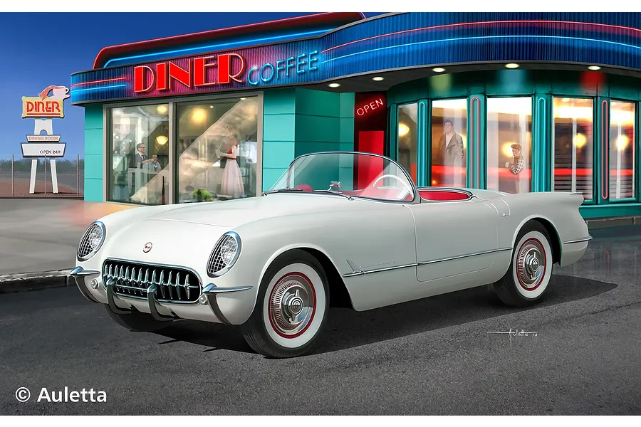 Revell 1/24 1953 Chevrolet Corvette Car Scaled Plastic Model Starter Kit image 2