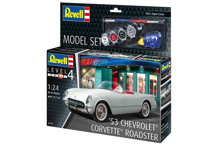 Revell 1/24 1953 Chevrolet Corvette Car Scaled Plastic Model Starter Kit image 14