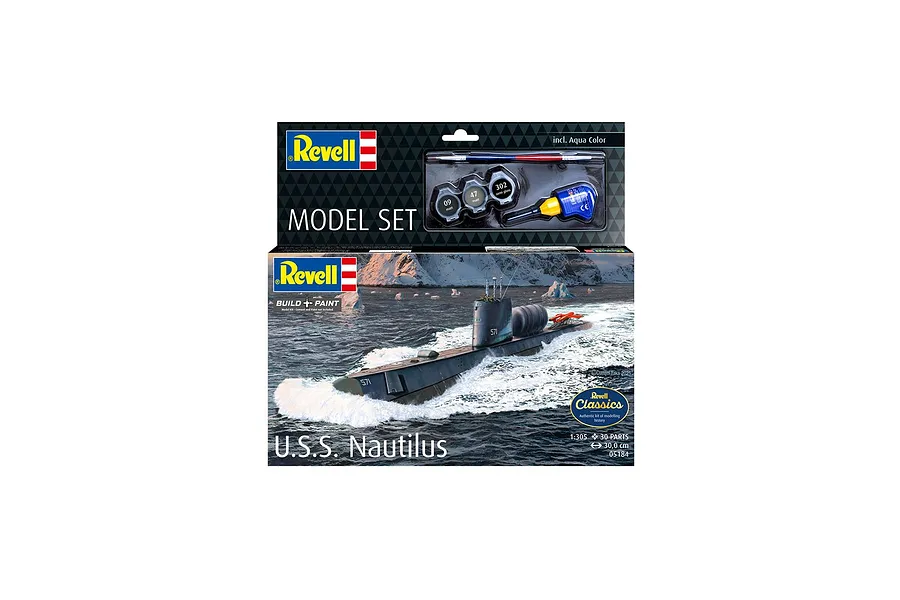 Revell 1/305 U.S.S. Nautilus Submarine Scaled Plastic Model Starter Kit image 8