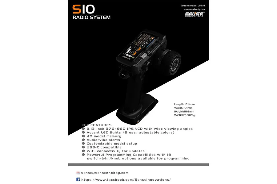 Sense Innovations S10 2.4Ghz 10ch Transmitter with S10RX-10 Receiver image 15