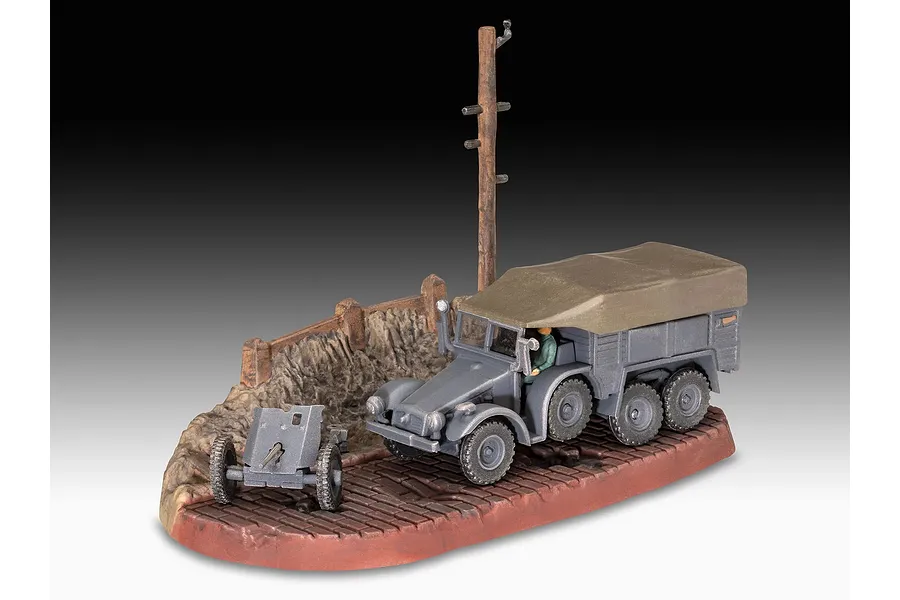 Revell 1/76 Krupp Protze KFZ 69 with 3.7cm Pak Scaled Plastic Model Starter Kit image 8