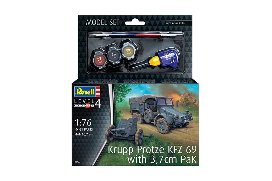Revell 1/76 Krupp Protze KFZ 69 with 3.7cm Pak Scaled Plastic Model Starter Kit image 11