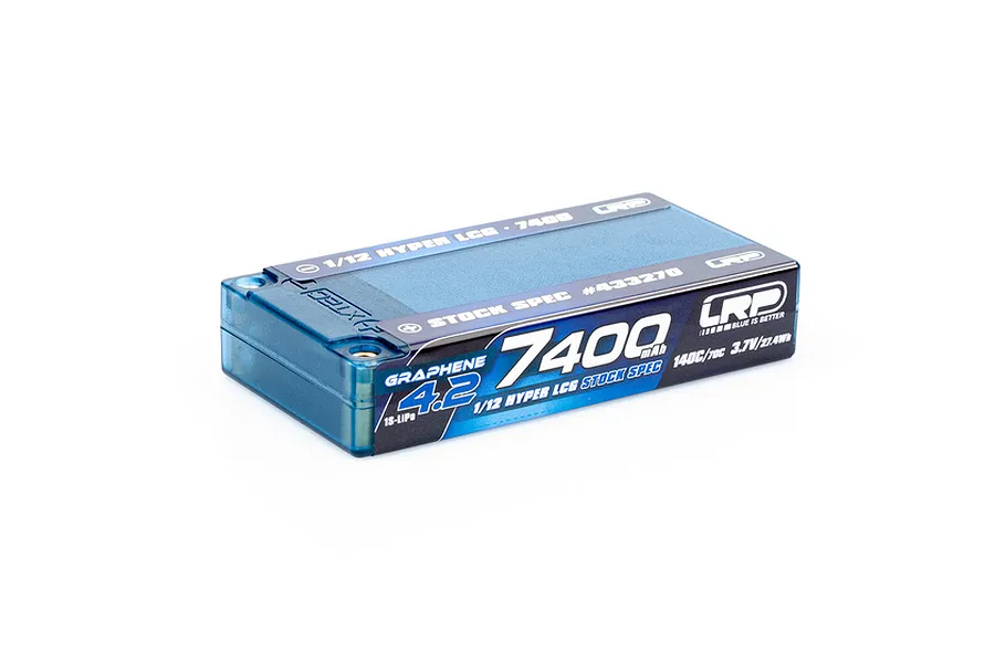 LRP Hyper LCG Stock Spec 3.7V 7400mAh 140C 1S Hard Case Shorty LiPo Battery image 1