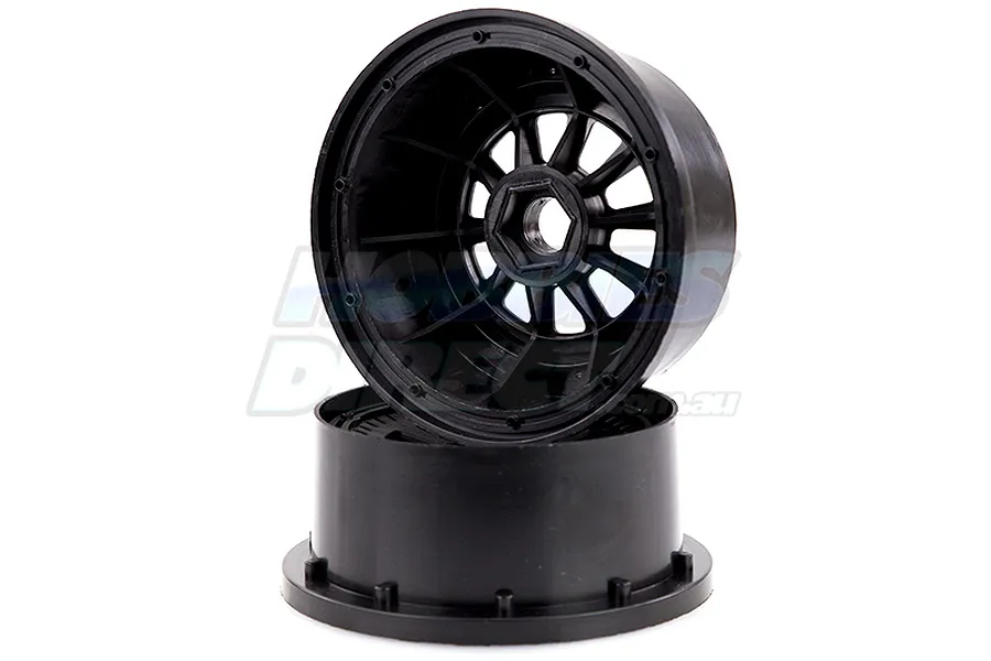 Rovan 4.7/5.5&amp;quot; 5IVE-T Black Rims Set 2Pcs image 15678