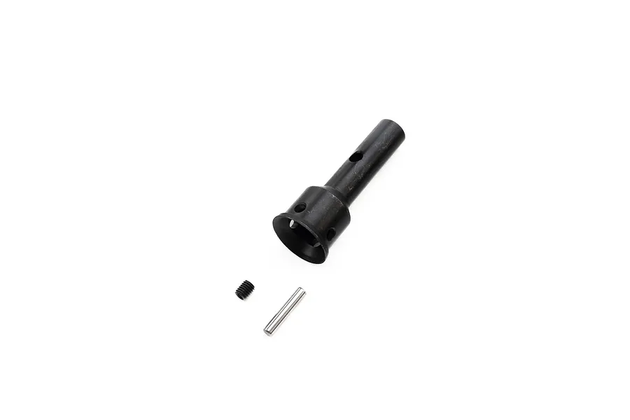 Losi Steel Front CVD Wheel Axle with Pin and Grub Screw image 1