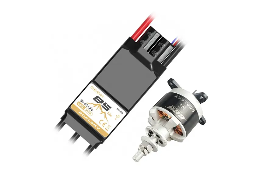 Dualsky 70E Class 4120C V2 500KV Motor &amp;amp; Summit Lite 85A ESC Brushless Tuning Combo image 1