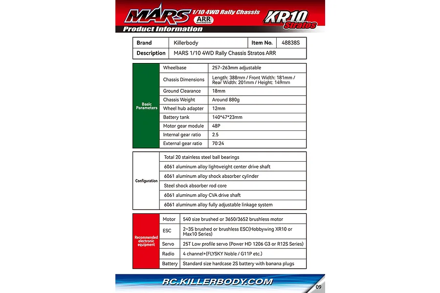 Killerbody Mars KR10 Lancia Stratos RC Rally Car Electric 4WD 1/10 Scale Roller image 14