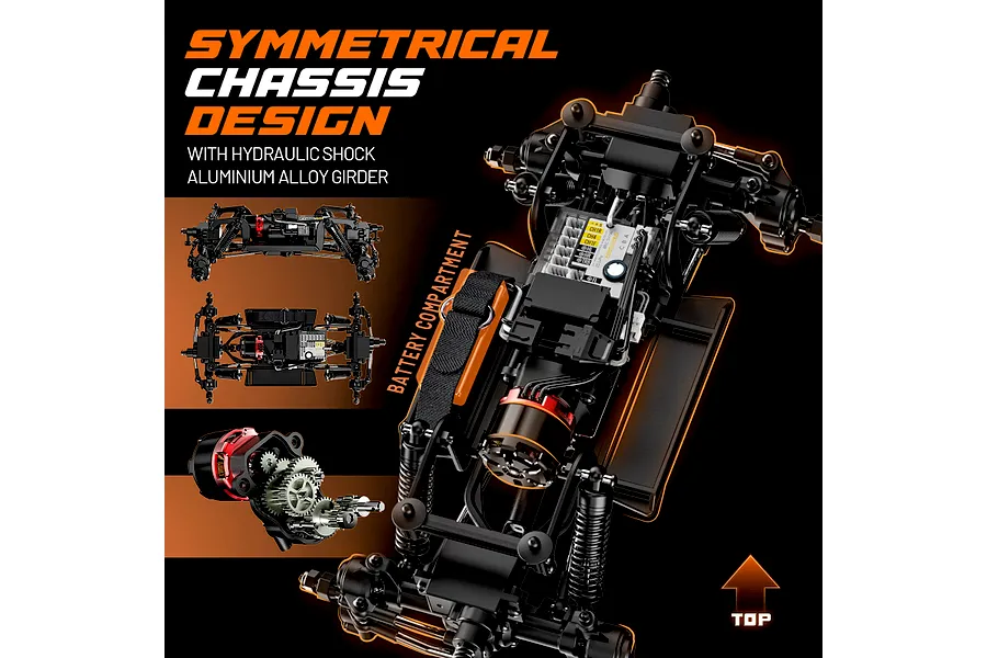 UDI Bharal Pro RC Rock Crawler Electric Brushless 4WD 1/18 Scale RTR image 2