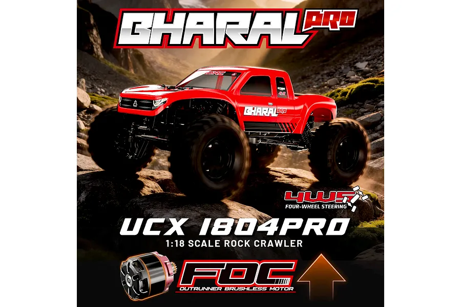 UDI Bharal Pro RC Rock Crawler Electric Brushless 4WD 1/18 Scale RTR image 3