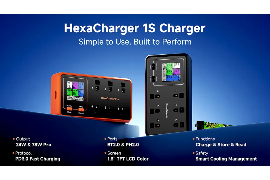 BetaFPV HexaCharger 24W 1S 6 Port Smart Charger image 4