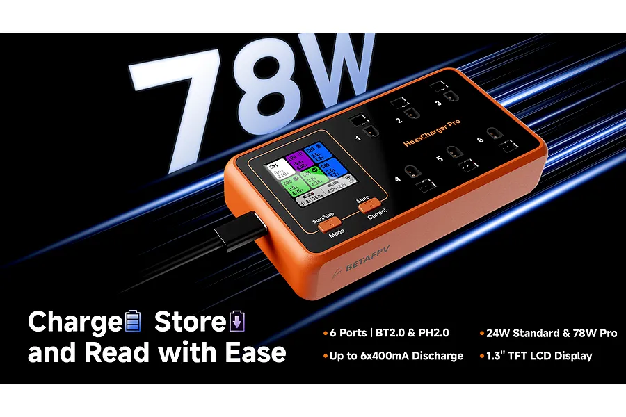 BetaFPV HexaCharger Pro 78W 1S 6 Port Smart Charger image 5