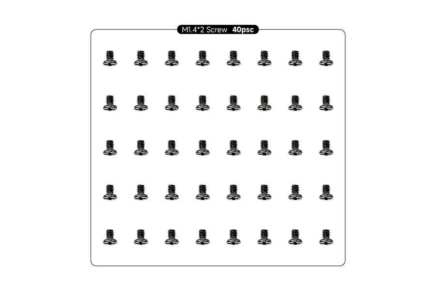 BetaFPV 1.4x2mm Motor Fixing Screw Set 40Pcs image 1