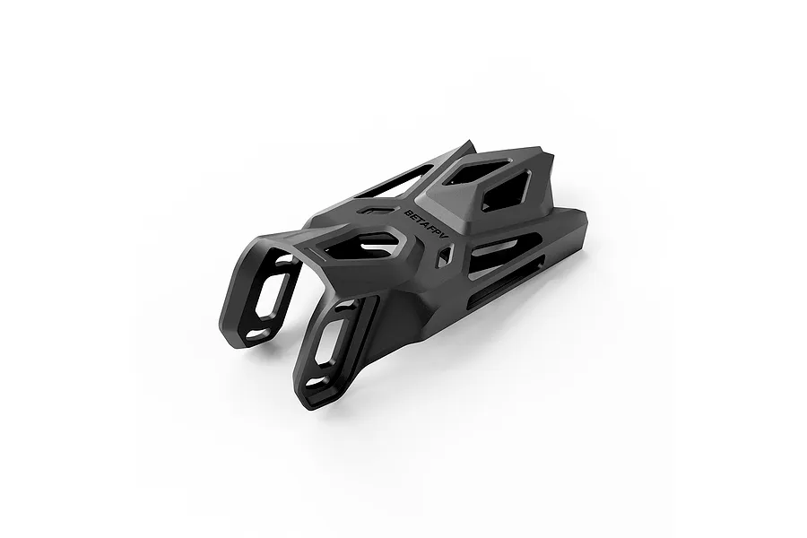 A black BetaFPV O4 Air Unit Bracket II shown from a high-angle perspective against a white background.