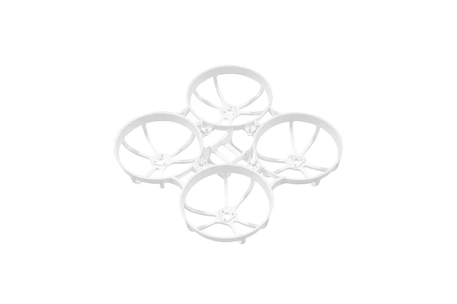 A white BetaFPV Pro drone frame with four integrated propeller guards on a plain white background.