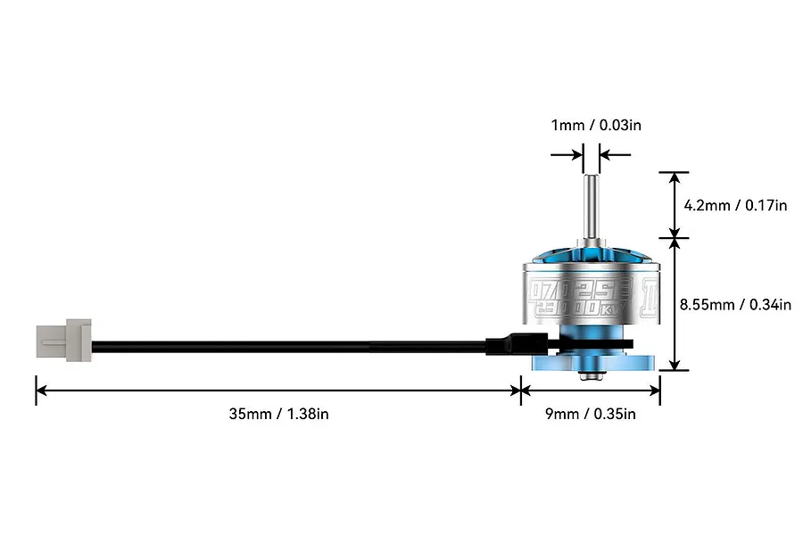BetaFPV 0702SE II 27000KV Brushless Motors 4Pcs - Blue/Silver image 4