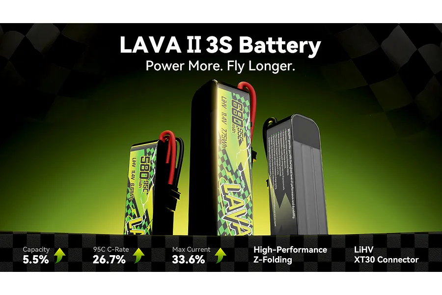 BetaFPV 11.4V 580mAh 95C 3S LiHV Soft Case LiPo Battery 2Pcs image 3