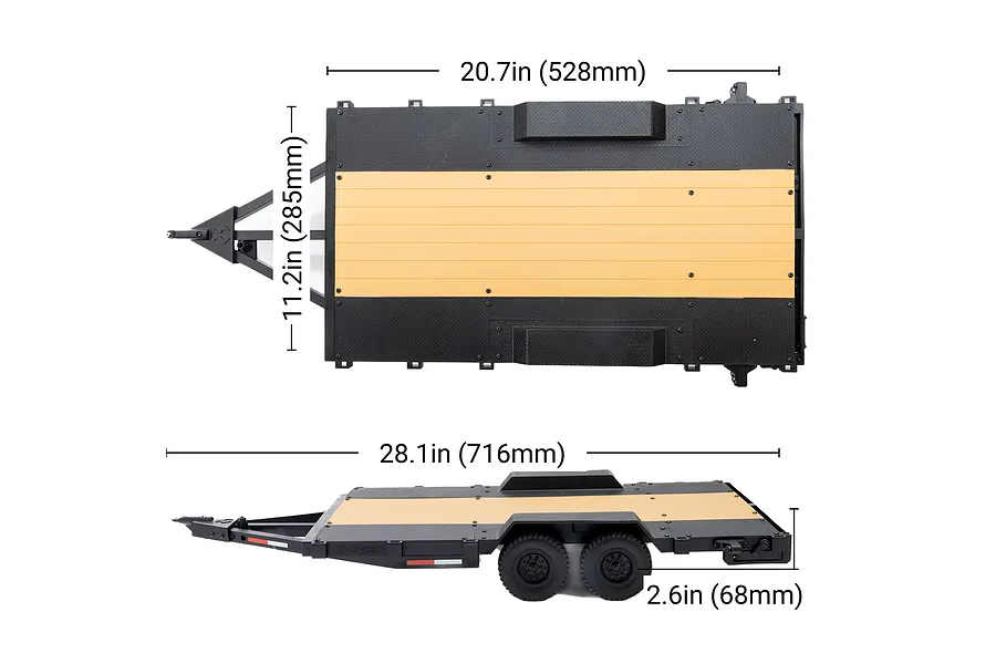 Axial 1/10 Flat Bed Vehicle Trailer image 17