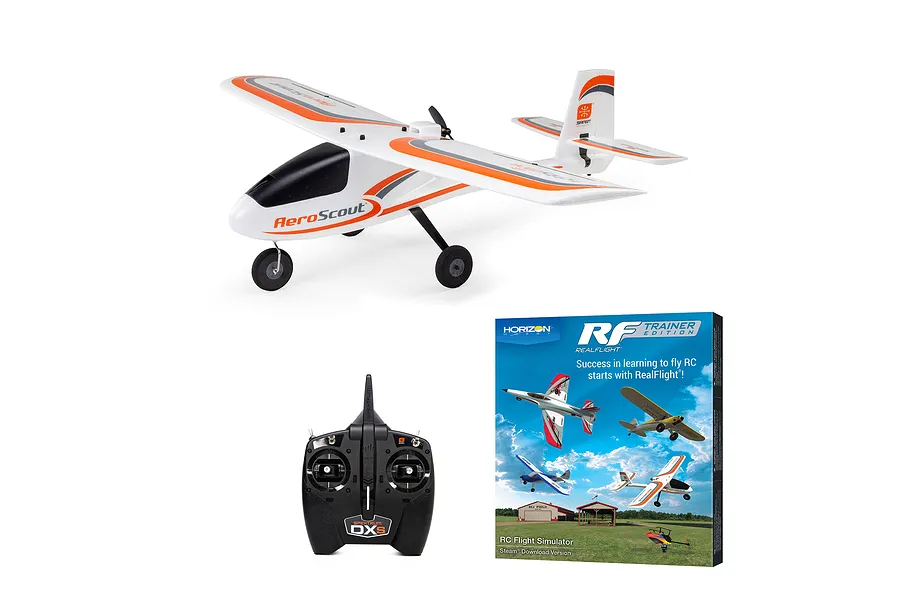 Hobbyzone Aeroscout S 2 1.1M RC Plane with SAFE Technology and Realflight Trainer image 1