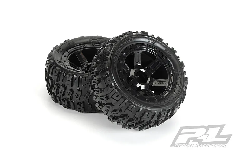 Pro-Line 2.2&amp;quot; Trencher on Black Desperado Rims - Glued Wheels 2Pcs image 15796