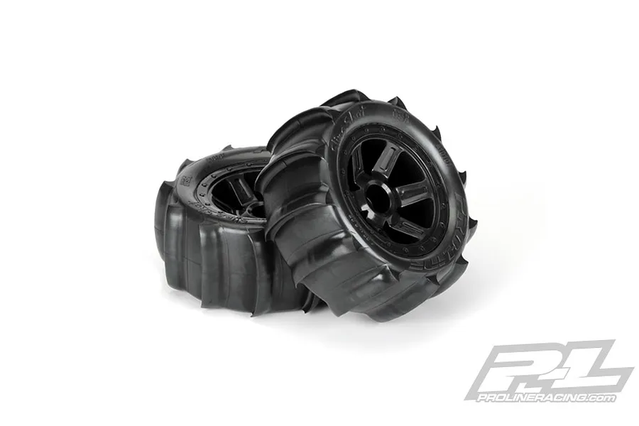 Pro-Line 2.2&amp;quot; Sling Shot on Black Desperado Rims - Glued Wheels 2Pcs image 15801