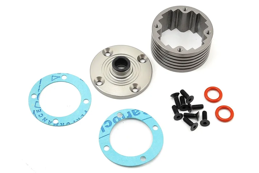 TLR Gunmetal Aluminium Differential Case w/ Hardware image 15808