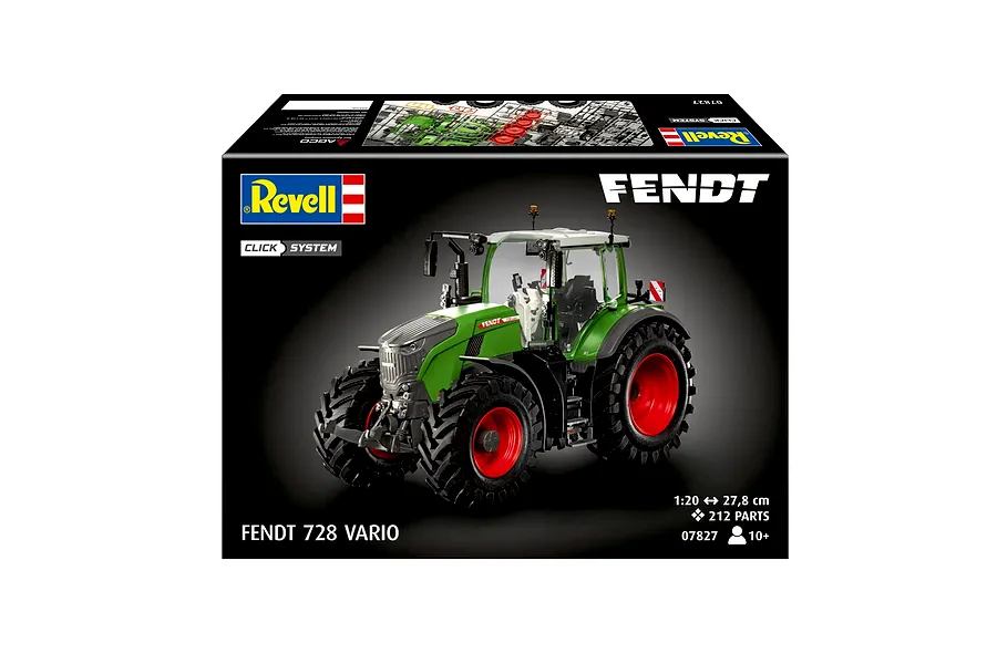 Revell 1/24 Fendt 728 Vario Tractor &amp;quot;Easy-Click&amp;quot; Scaled Plastic Model Kit image 11