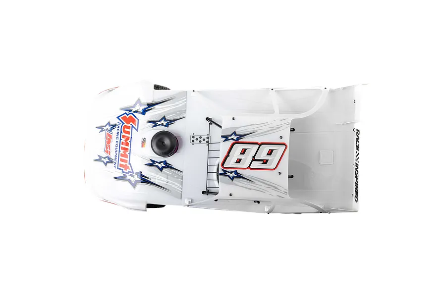 Losi 22S Dirt Late Model RC Dirt Oval Car Electric Brushless 2WD 1/10 Scale RTR Combo - White image 7