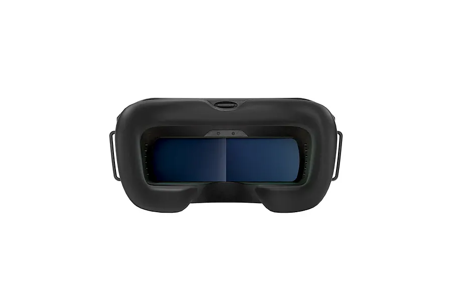 Front view of the CaddxFPV Walksnail Ascent HD FPV goggles showing the faceplate and internal lenses.