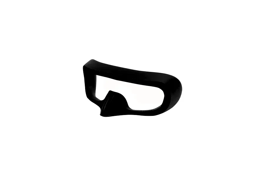 A black foam face pad for Walksnail Avatar Goggles X, featuring a wide, contoured design with a nose cutout.