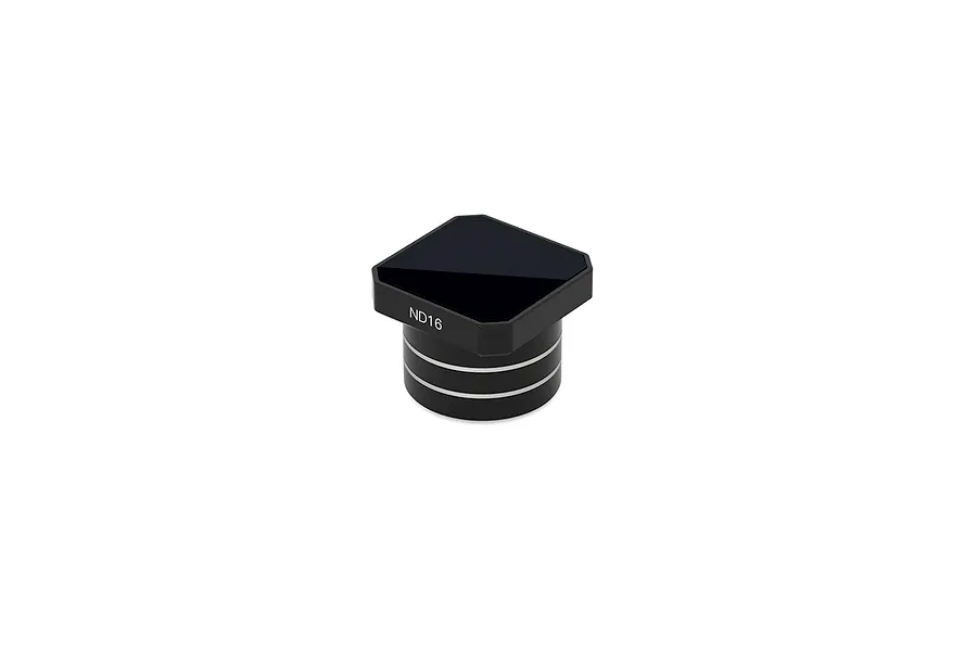 A black ND16 camera filter for the CaddxFPV Walksnail Moonlight drone camera, featuring a square glass lens and a cylindrical base with silver rings.