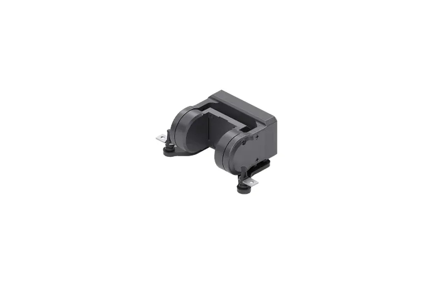 A black CaddxFPV GM-1 V2 gimbal unit featuring a U-shaped camera mount with rubber vibration dampeners and metal mounting tabs.