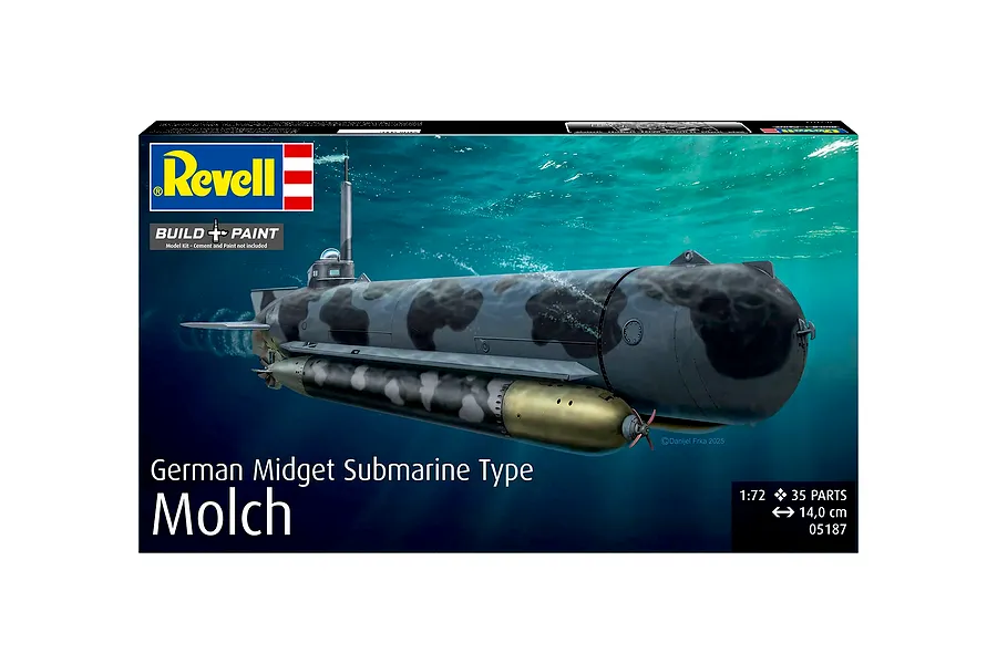 Revell 1/72 German Midget Submarine Type Newt Scaled Plastic Model Kit image 4