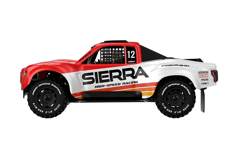 UDI RC Mini Sierra 4x4 RC Short Course Truck Electric Brushless 4WD 1/12 Scale RTR - Red image 2