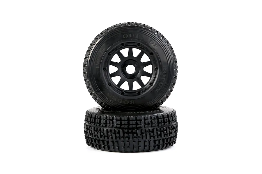 Rovan 1/5 5SC Tyres on Black Rims - Beadlock Wheels 2Pcs image 6