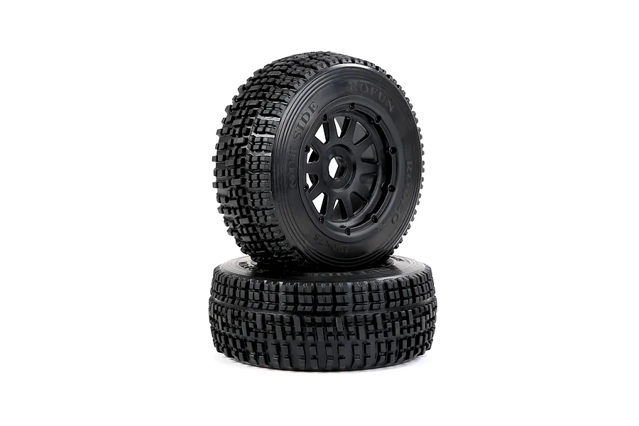 Rovan 1/5 5SC Tyres on Black Rims - Beadlock Wheels 2Pcs image 7