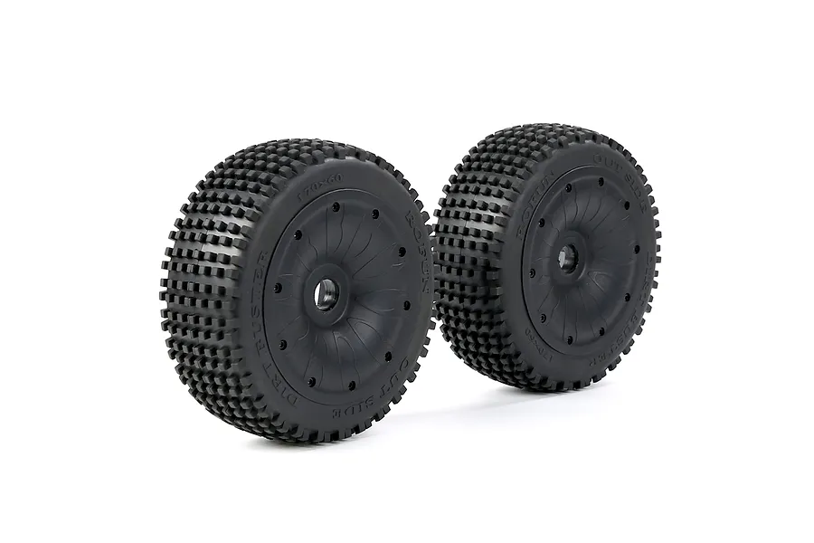 Rovan 1/5 Dirt Buster Tyres on Black Closed Rims - Beadlock Wheels 2Pcs image 6