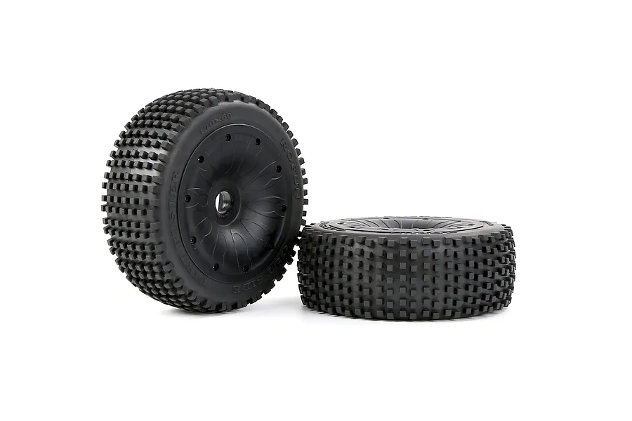 Rovan 1/5 Dirt Buster Tyres on Black Closed Rims - Beadlock Wheels 2Pcs image 9