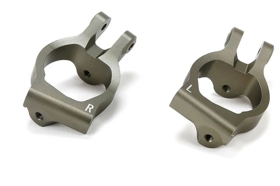 Losi Gunmetal Aluminium Front Spindle Carrier Set image 15900