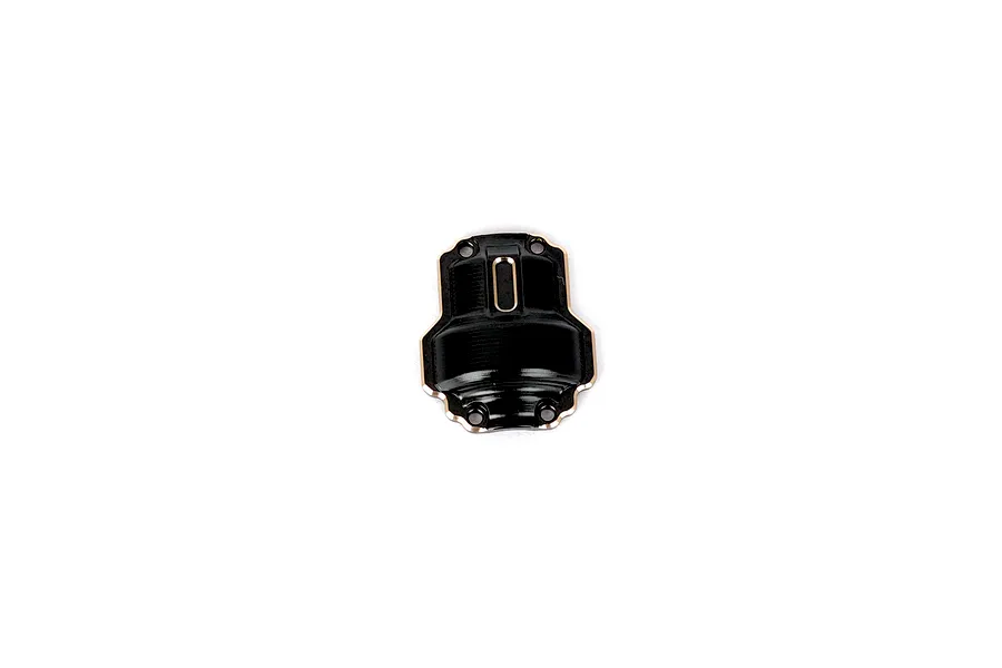 A black RGT axle housing cover with copper-colored edges, isolated on a white background.
