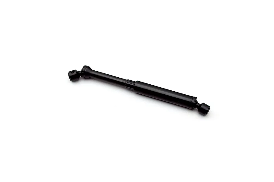 A black RGT rear centre CVD driveshaft for RC cars, shown against a plain white background.